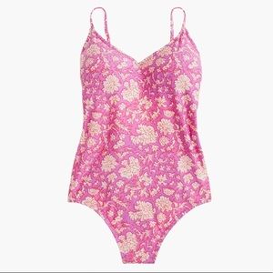 J Crew Pink One Piece Swimsuit